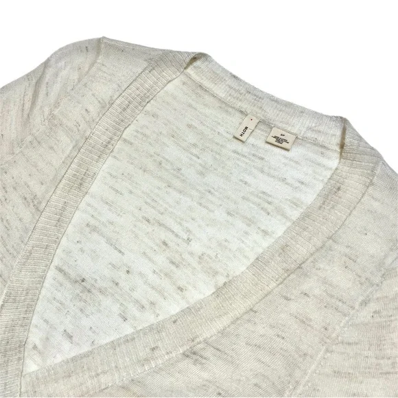 Anthropologie Sparrow Pemaquid Beige Knit Long Sleeve Drape Wrap Cardigan Small - Picture 6 of 13